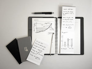 Glued Notebook & pad Set (4-pack, black & gray)