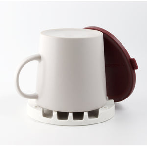 [2pack of Mug mate] Multi-purpose silicone lid & coaster (Red)