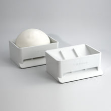 Load image into Gallery viewer, 2pack of Soap mate, Slanted soap dish with self-draining &amp; drying, [Cool white]
